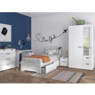 Fast eenpersoonsbed in het wit van PS Slapen