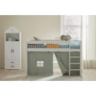 Lifetime halfhoogslaper Breeze met speelgordijn in Sage Blue van PS Slapen