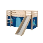 Halfhoogslaper met glijbaan  in astro thema van PS Slapen