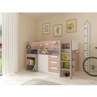 Halfhoogslaper met bureau meisje Yolo_Oudroze_6019 001_PSSlapen