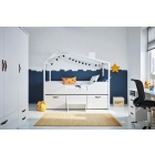 Kajuitbed met Hut Cool Kids Wit 