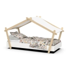 Kinderbed Lodge Wit 90x200 Tipibed compleet opgemaakt