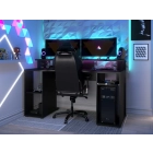 Level gaming bureau met LED – Parisot – 150 cm – Zwart – EAN 3170720625122.