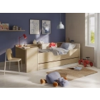 GAMI meegroeibed in Rookwood eiken met bureau en opbergruimte – EAN 3483601383975 – PS Slapen