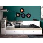 Sfeervolle opstelling van het Life tienerbed wit eiken met opbergruimte - EAN 3397703853048 - PS Slapen.