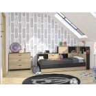 Tienerbed Tonight wit met opberglade en nissen - EAN 3483601135734 - Diagone by PS Slapen.