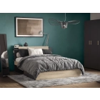 Tweepersoonsbed Life zwart eiken sfeeropstelling met opbergruimte - EAN: 3397703853055