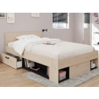 Twijfelaarbed Achille 120x200 Eiken Zwart - Parisot - EAN 3480940302520 - PS Slapen.