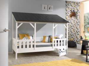 Kids-House-bed-zwart-dak