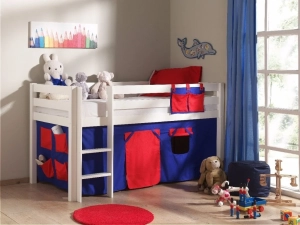 Halfhoogslaper Pino met tent in domino thema van PS Slapen