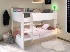 Wit-eiken Salto stapelbed met EAN 3480940306924 Parisot PS Slapen.