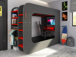 Hoogslaper Gamingbed The Cube 5030 - 90x200 van PS Slapen