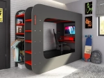 Hoogslaper Gamingbed The Cube 5032 - 90x200 EAN 8428721085113 van PS Slapen