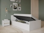 Wit opbergbed Clyde 90x200 met opklapbare lattenbodem Open EAN 3397701055802