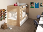 Matis laag stapelbed met uitgeschoven bedlade voor opbergruimte of logeerbed - EAN 3483601349452 - Gautier | PS Slapen.