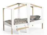 Wit Kinderbed Cabane 90x200 inclusief dak en lattenbodem - EAN 3397703954066 - PSSlapen.